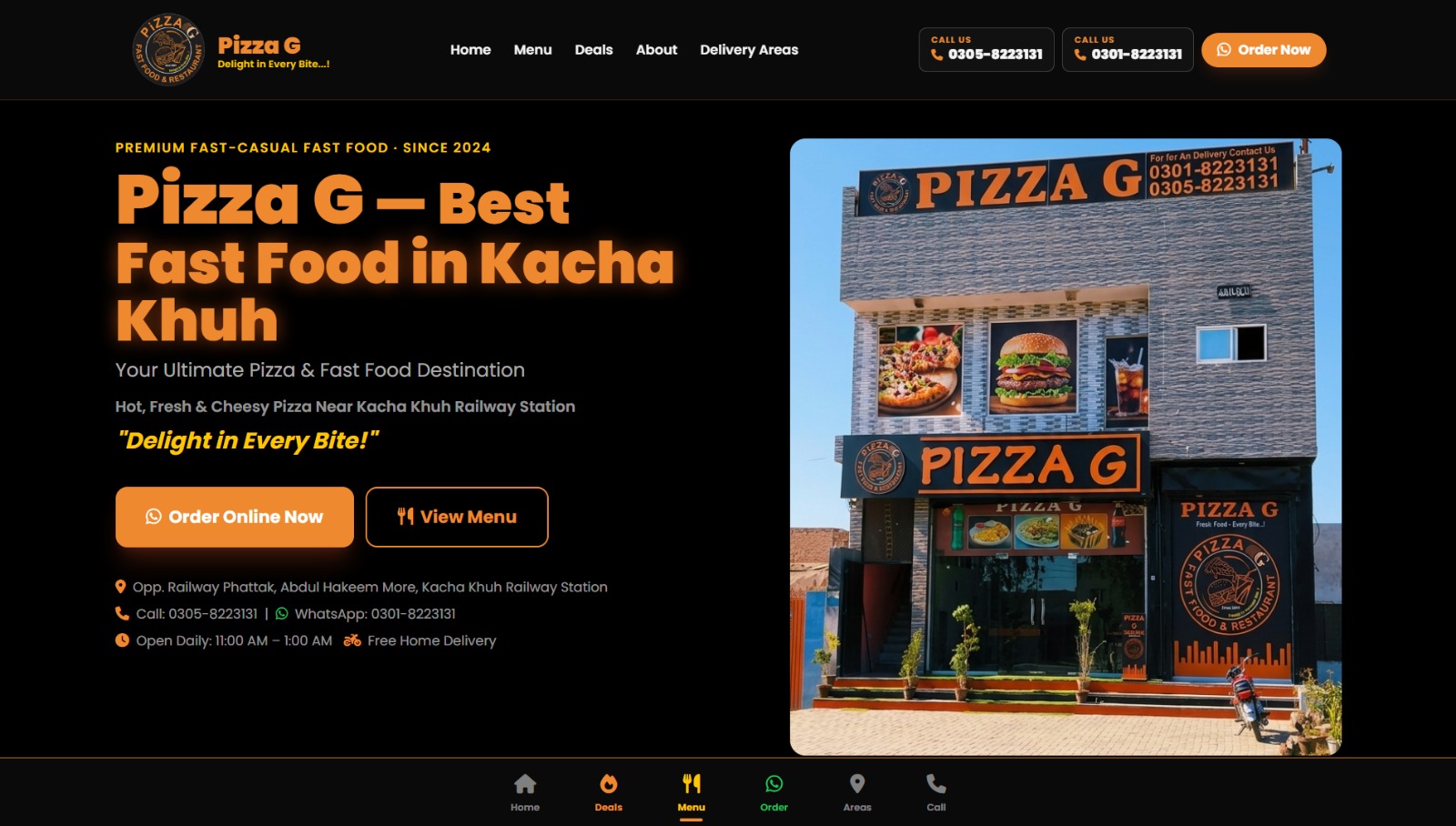 PizzaG Website
