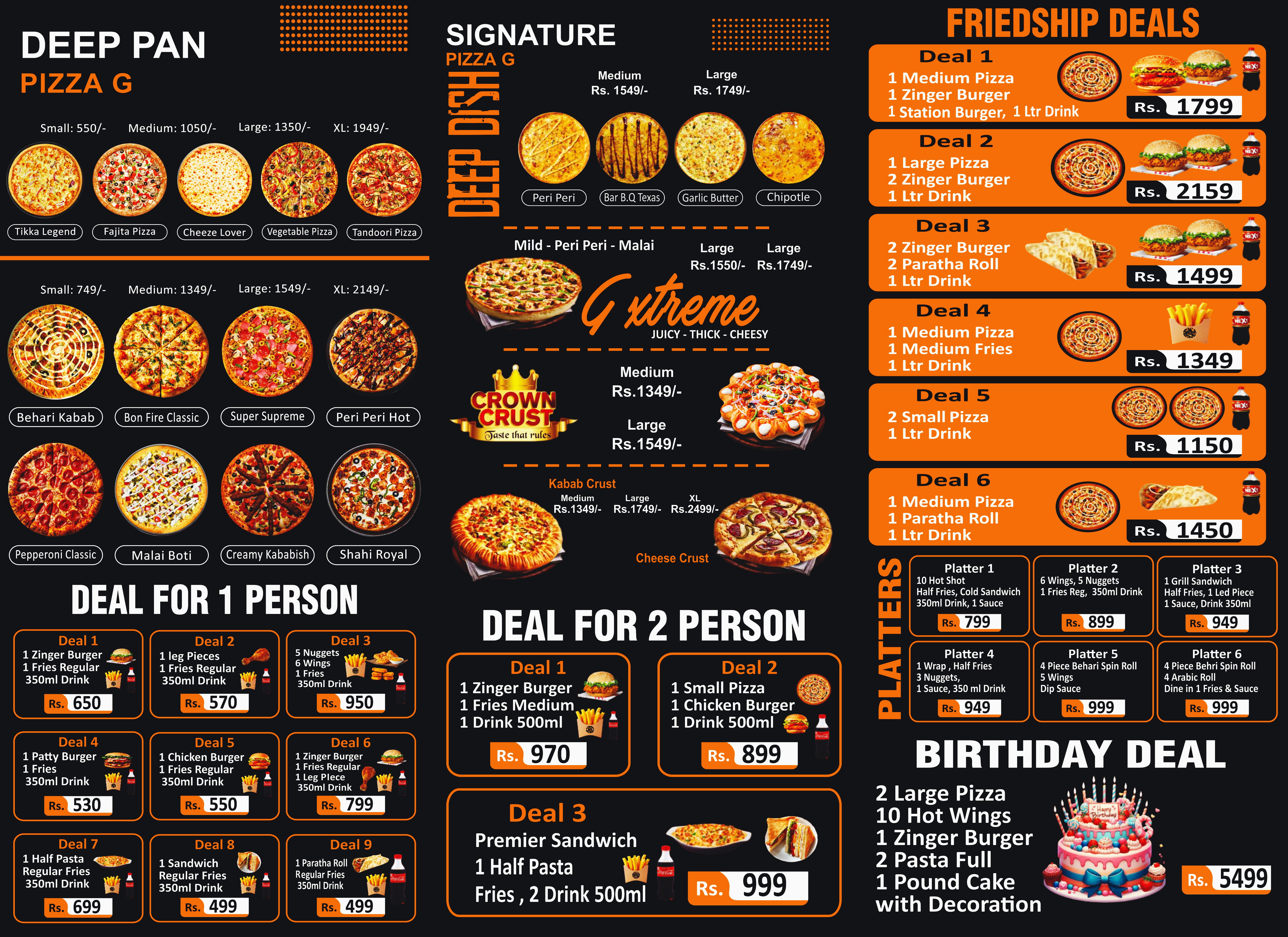 PizzaG Complete Menu Part 2